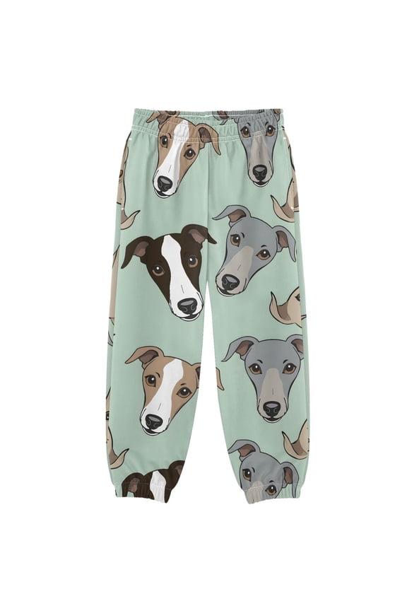 Dogs Cartoon Heads Boys' Sweatpants Jogger Pants 3T