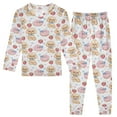 thumbnail image 1 of joogoo Dogs Doughnuts Strawberry 2 Piece Long Sleeve Tee and Pants Cotton Pajama Set 5Y, 1 of 7