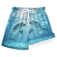 thumbnail image 1 of joogoo Dolphins Swim Boys Swim Trunks Beach Swimsuit Shorts Boxer 12-13Y, 1 of 8
