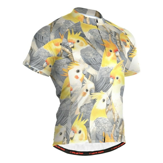 joogoo Doodle Parrot-5 Men's Cycling Jerseys Mountain Bike Short Sleeve Tops S