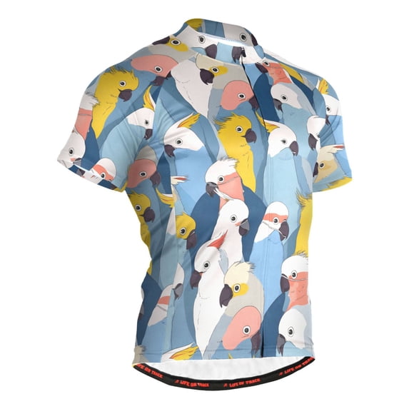 joogoo Doodle Parrot-p3 Pattern Men's Cycling Jerseys Mountain Bike Short Sleeve Tops 3XL