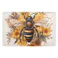 joogoo Door Mats Bee with Honey Outdoor Indoor Entrance Low Profile