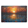 joogoo Door Mats Sunset with Landscape Outdoor Indoor Entrance Low