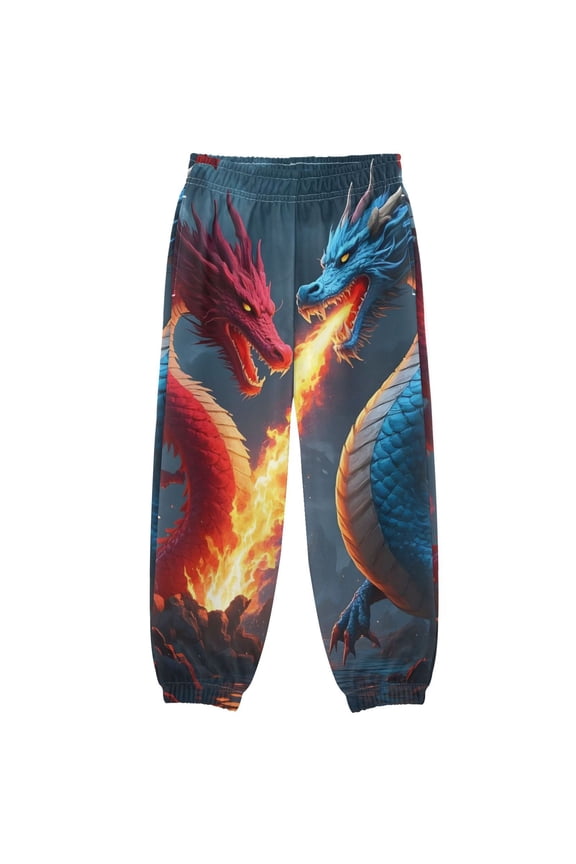 Dragons with Fire Boys' Sweatpants Jogger Pants 4T