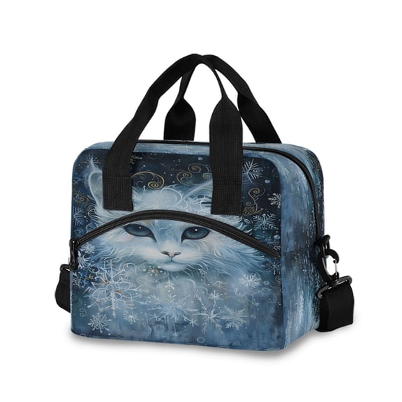 joogoo Dream Art Cat Insulated Lunch Bags Reusable Cooler Box with Shoulder Strap
