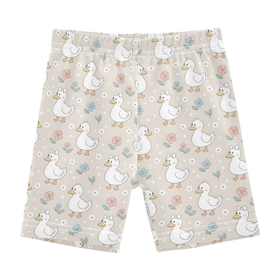 joogoo Duck Flower Pattern Girls Lined Shorts Bike Dance Bottoms 6T