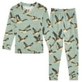 thumbnail image 1 of joogoo Ducks Flying 2 Piece Long Sleeve Tee and Pants Cotton Pajama Set 4T, 1 of 7