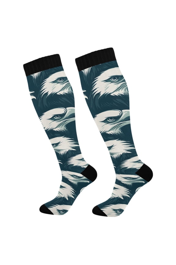 Eagles Pattern Socks Women Men Knee High Sock