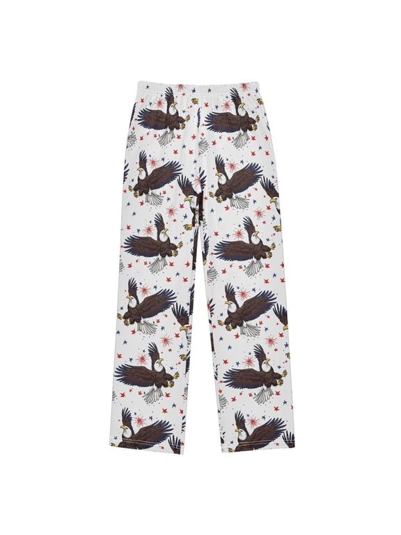 Eagles Stars Kids Pajama Pants Pj Bottoms Boy Girls Sleepwear Lounge L