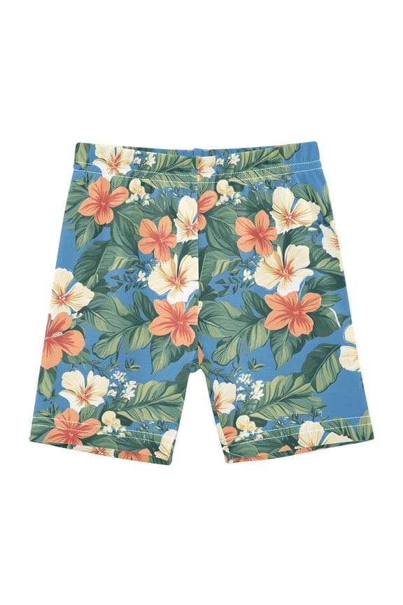 Elegant Tropical Floral-d8 Girls Lined Shorts Bike Dance Bottoms 6T