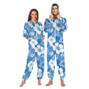 joogoo Elegant Tropical Floral-d9 Unisex Adults Onesies Pajamas Jumpsuits L