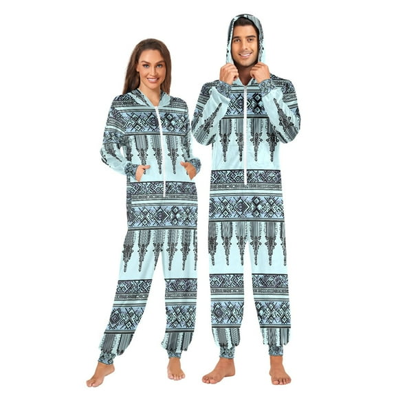 joogoo Ethic Aztec Unisex Adults Onesies Pajamas Jumpsuits XL