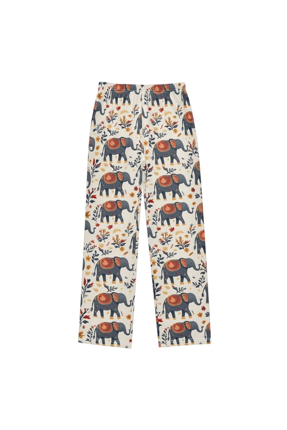 Ethnic Cute Elephant Pajama Pants Pj Bottoms Sleepwear Lounge XL