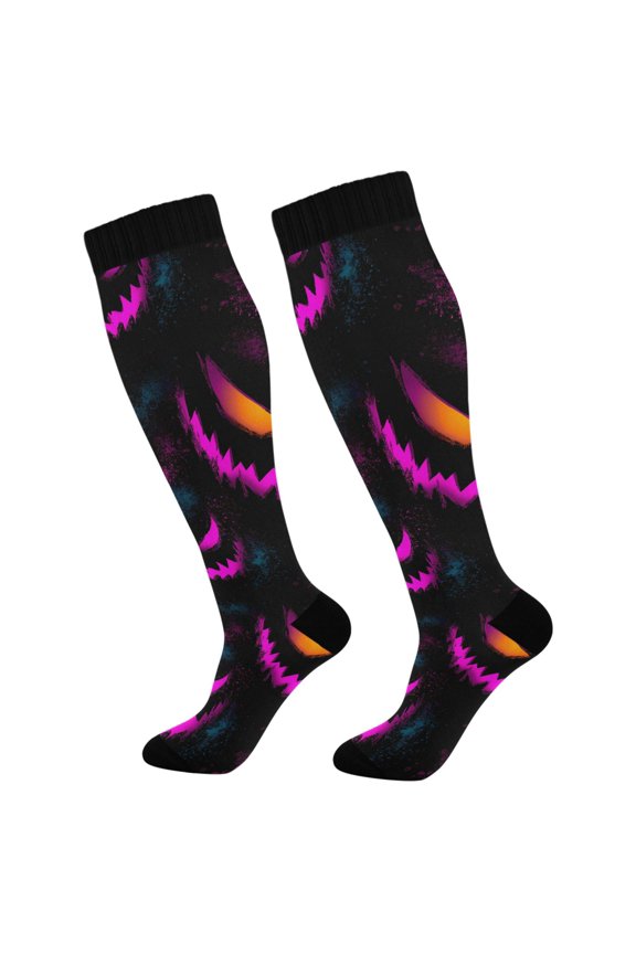 Evil Pumpkins Socks Women Men Knee High Sock