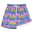 thumbnail image 1 of joogoo Fantasy Mermaid Scale Floral Boys Swim Trunks Beach Swimsuit Shorts Boxer 9-11Y, 1 of 8