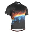 thumbnail image 1 of joogoo Fire and Water Pattern Men's Cycling Jerseys Mountain Bike Short Sleeve Tops 2XL, 1 of 7