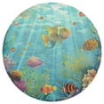 thumbnail image 1 of joogoo Fish Ocean View Pattern Round Plate Mats for Dining Table Placemat 1 Piece Holiday Decoration, 1 of 7