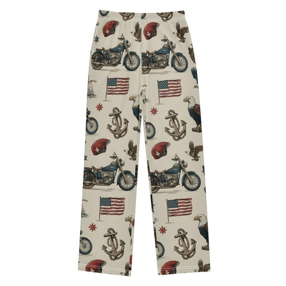 joogoo Flag Eagle Motorcycles Anchors Pajama Pants Pj Bottoms Sleepwear Lounge S