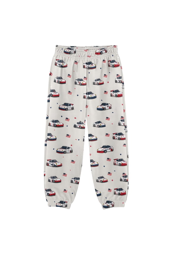 Flag Racing Car Boys' Sweatpants Jogger Pants 7-8Y