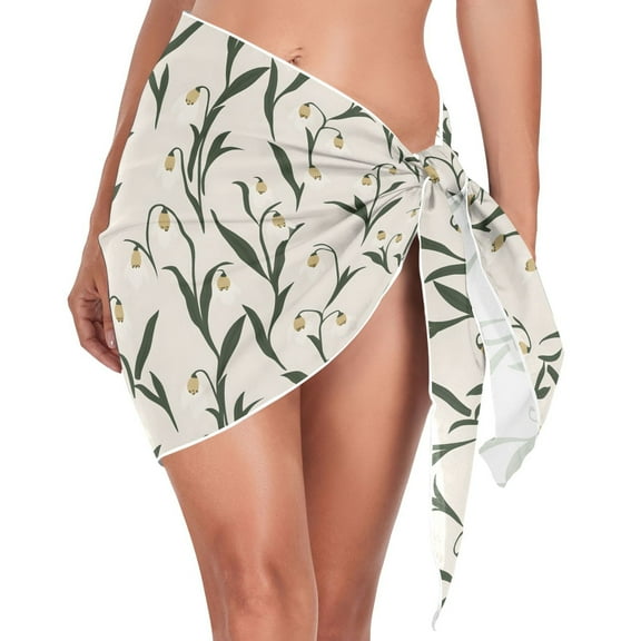 joogoo Flower Women's Beach Sarong Bathing Suit Wrap Swimwear Cover Ups L