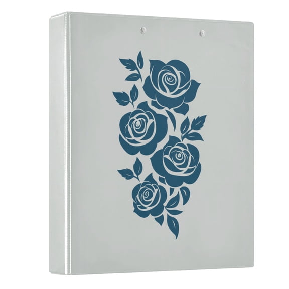 joogoo Flower-t1 Hardcover 3 Ring Binder 1.5" Round Rings Interior Pockets Binders Organizer 1 Pack