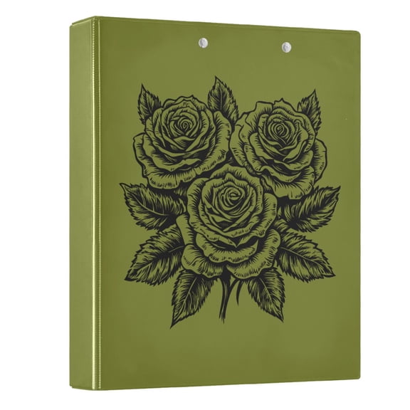 joogoo Flower-z3 Hardcover 3 Ring Binder 1.5" Round Rings Interior Pockets Binders Organizer 1 Pack