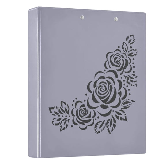 joogoo Flower-z7 Hardcover 3 Ring Binder 1.5" Round Rings Interior Pockets Binders Organizer 1 Pack