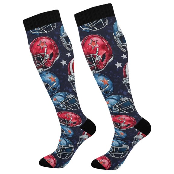joogoo Football Helmet Socks Women Men Knee High Sock