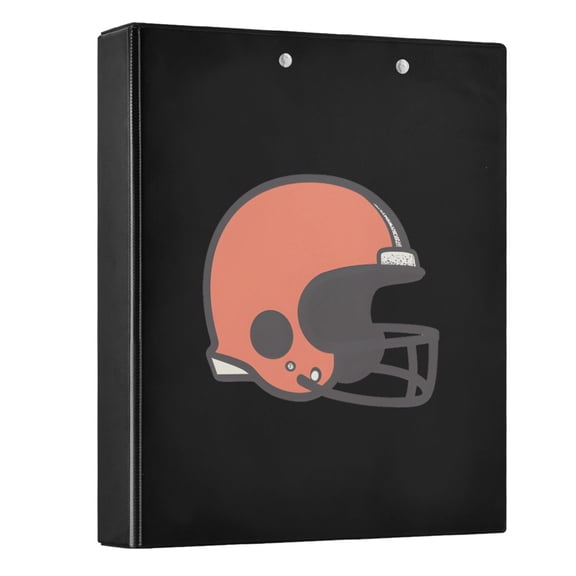 joogoo Football Helmet Hardcover 3 Ring Binder 1.5" Round Rings Interior Pockets Binders Organizer 1 Pack
