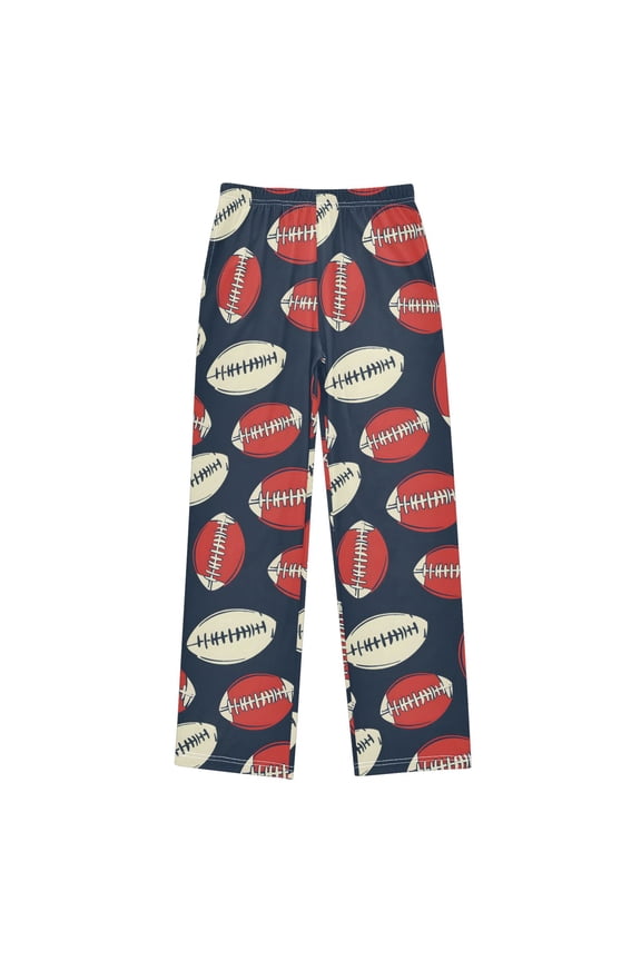 Football Pattern Pajama Pants Pj Bottoms Sleepwear Lounge XL