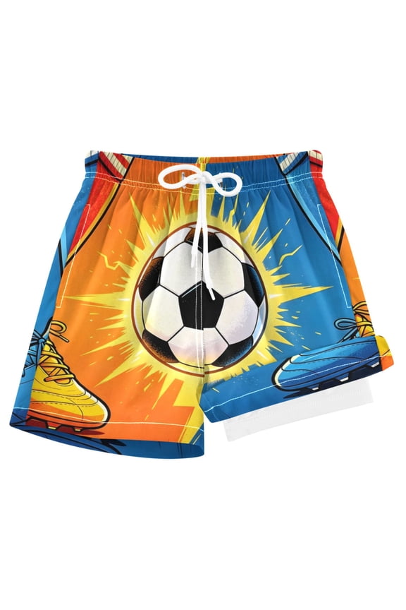 Football Player Illustration Boys Swim Trunks Beach Swimsuit Shorts Boxer 8Y