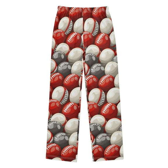 joogoo Football Rugby Balls Pajama Pants Pj Bottoms Sleepwear Lounge L