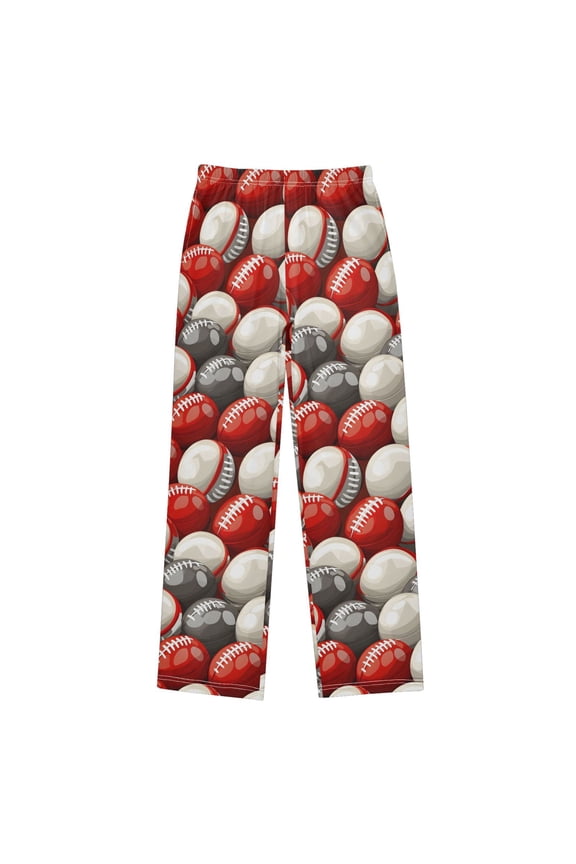 Football Rugby Balls Pajama Pants Pj Bottoms Sleepwear Lounge M