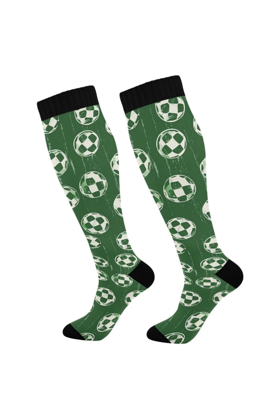 Football Soccer Ball Socks Women Men Knee High Sock