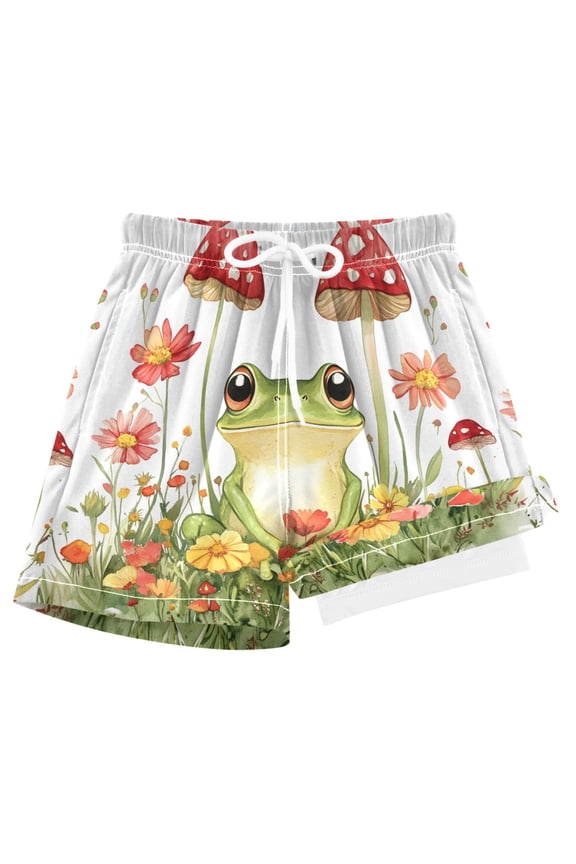 Frog Mushrooms Boys Swim Trunks Beach Swimsuit Shorts Boxer 4T