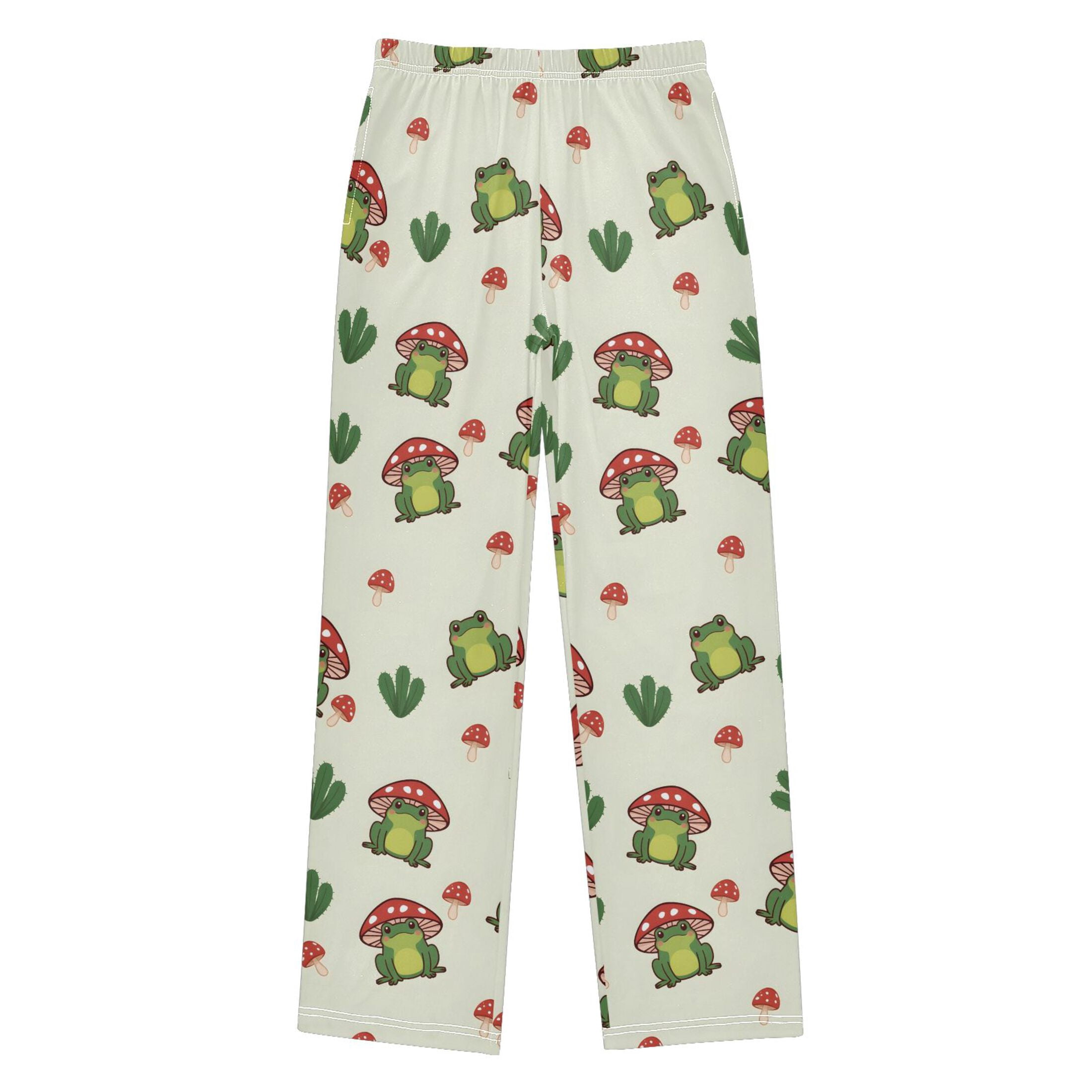 joogoo Frogs Mushrooms Pajama Pants Pj Bottoms Sleepwear Lounge L