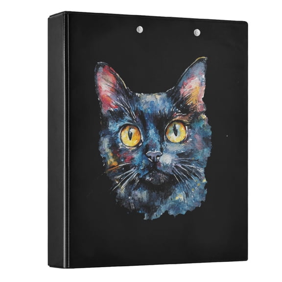 joogoo Funny Cat Hardcover 3 Ring Binder 1.5" Round Rings Interior Pockets Binders Organizer 1 Pack