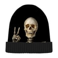thumbnail image 1 of joogoo Funny Skeleton Beanie Hats Men Women Cuffed Skull Cap Winter Warm Knit Thick Beanies, 1 of 7