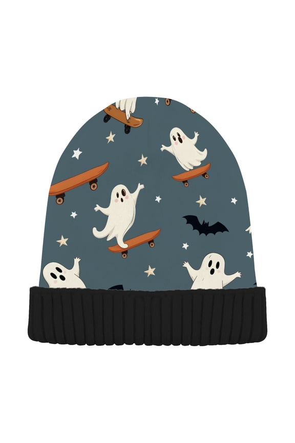 Ghosts Skating Beanie Hats Cuffed Winter Warm Knit Thick Beanies