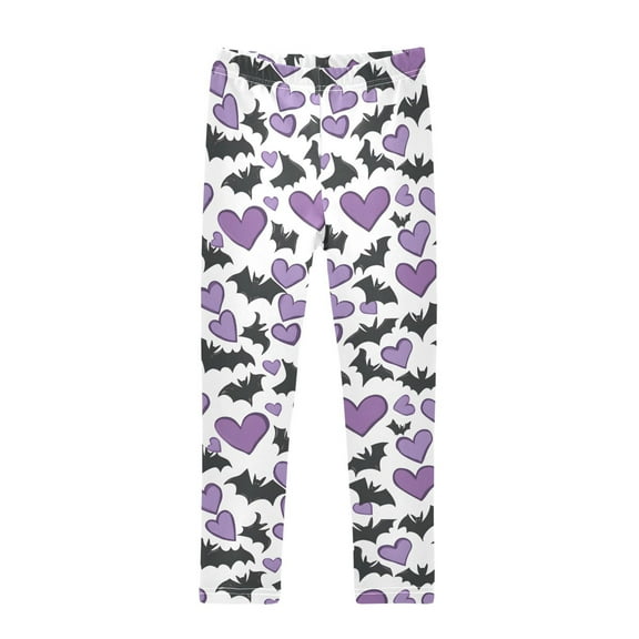 joogoo Girls' Leggings Bats and Hearts Yoga Pants 6T