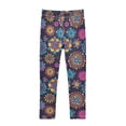 thumbnail image 1 of joogoo Girls' Leggings Bohemian Mandala Flower Yoga Pants 6T, 1 of 8