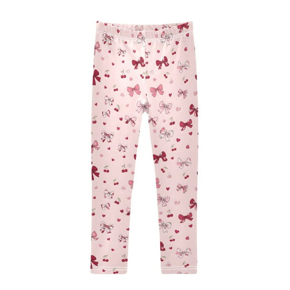 joogoo Girls' Leggings Bows Hearts Cherry Yoga Pants 6T