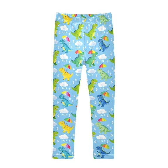 joogoo Girls' Leggings Cartoon Dinosaurs Yoga Pants 6T