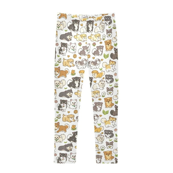 joogoo Girls' Leggings Cartoon Dogs Cute Yoga Pants 6T