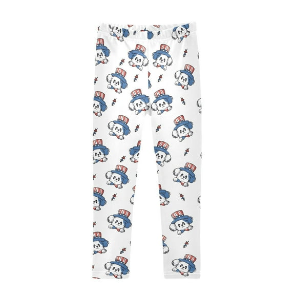joogoo Girls' Leggings Cartoon Dogs Head Yoga Pants 6T