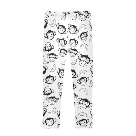 joogoo Girls' Leggings Cartoon Monkey Banana-1 Yoga Pants 6T