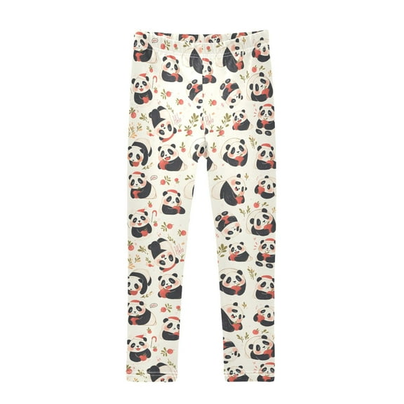 joogoo Girls' Leggings Cartoon Pandas Yoga Pants 6T