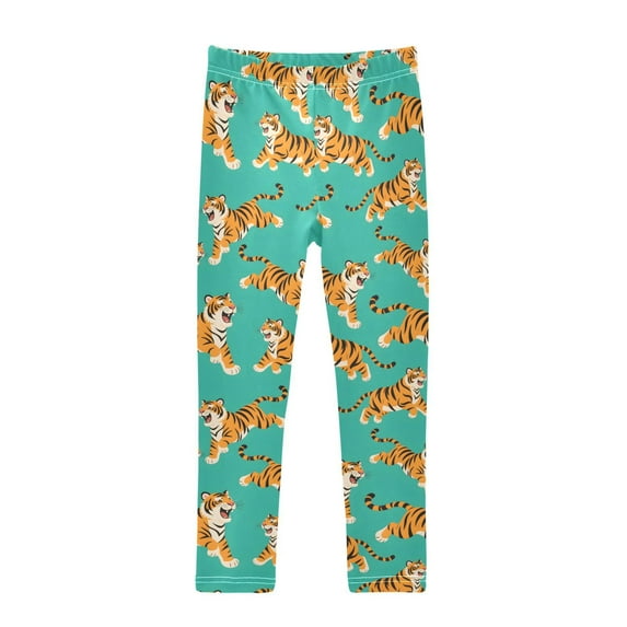 joogoo Girls' Leggings Cartoon Tigers Cute Yoga Pants 9-10T