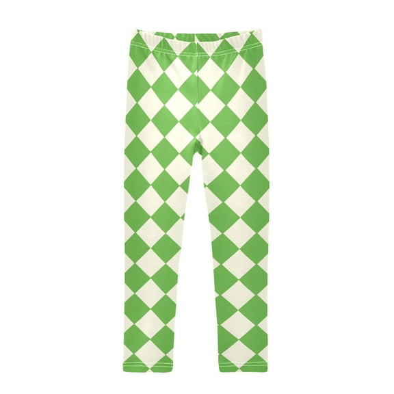 joogoo Girls' Leggings Checkered Grid-d9 Yoga Pants 7-8T