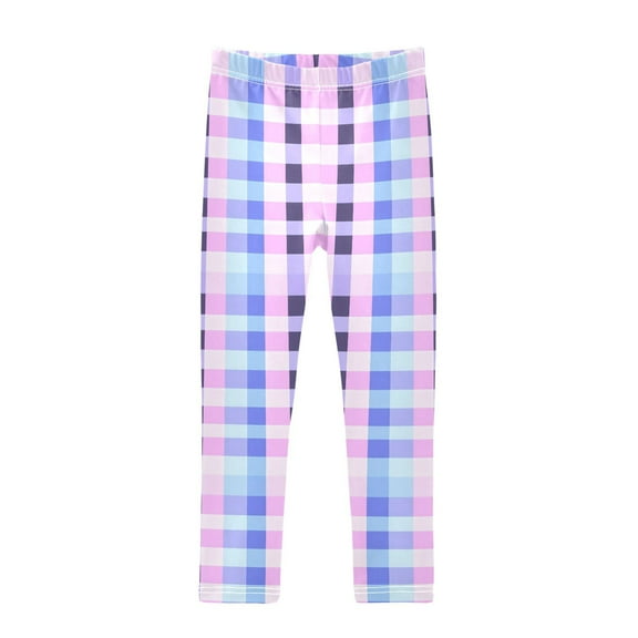joogoo Girls' Leggings Checkered Plaid-a5 Yoga Pants 4T